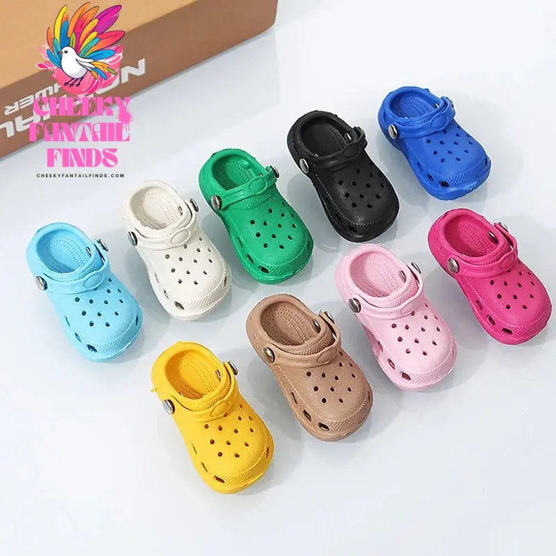 3D New Mini Shoes Shape PVC Shoe Charms for Shoe Accessories Women Beach Bag Sandals Buckle Kids Shoe Pins DIY Shoe Decorations Cheeky Fantail Finds