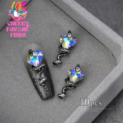 3D Pink/Red Lips Love Valentine Nail Charms Sweet Lover Heart Alloy Design Jewelry Nails Art Manicure Decoration Accessories Cheeky Fantail Finds