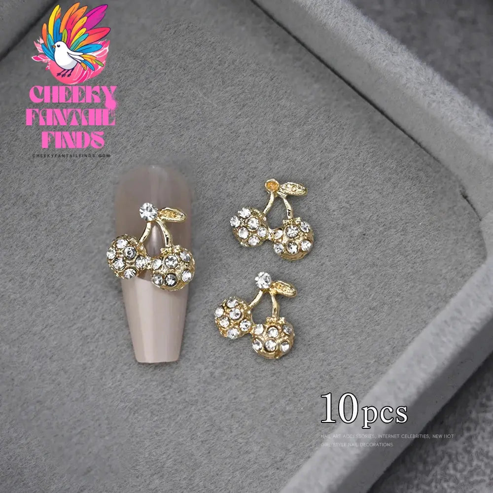 3D Pink/Red Lips Love Valentine Nail Charms Sweet Lover Heart Alloy Design Jewelry Nails Art Manicure Decoration Accessories Cheeky Fantail Finds