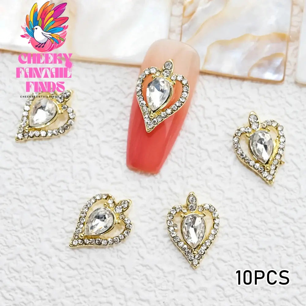 3D Pink/Red Lips Love Valentine Nail Charms Sweet Lover Heart Alloy Design Jewelry Nails Art Manicure Decoration Accessories Cheeky Fantail Finds