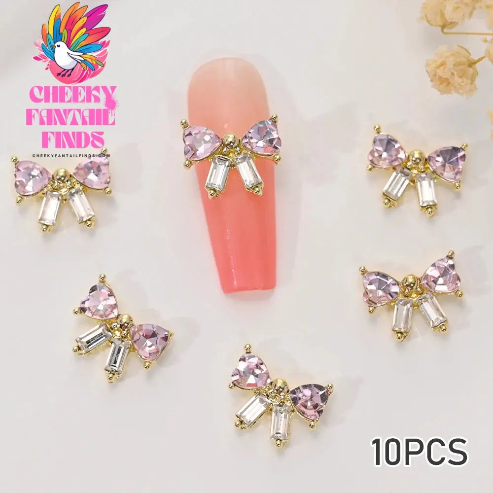 3D Pink/Red Lips Love Valentine Nail Charms Sweet Lover Heart Alloy Design Jewelry Nails Art Manicure Decoration Accessories Cheeky Fantail Finds