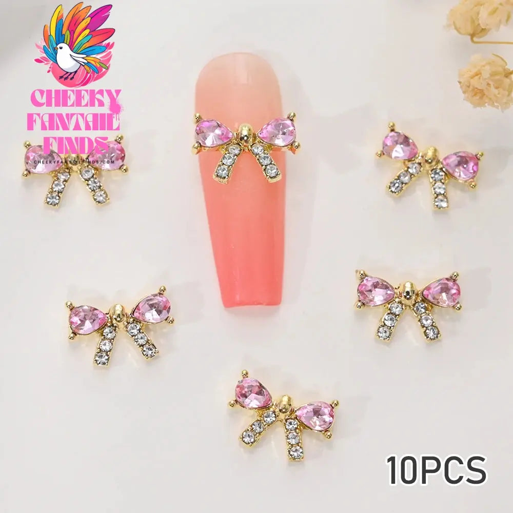 3D Pink/Red Lips Love Valentine Nail Charms Sweet Lover Heart Alloy Design Jewelry Nails Art Manicure Decoration Accessories Cheeky Fantail Finds