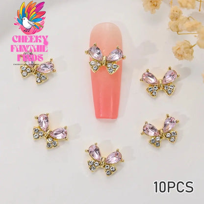 3D Pink/Red Lips Love Valentine Nail Charms Sweet Lover Heart Alloy Design Jewelry Nails Art Manicure Decoration Accessories Cheeky Fantail Finds