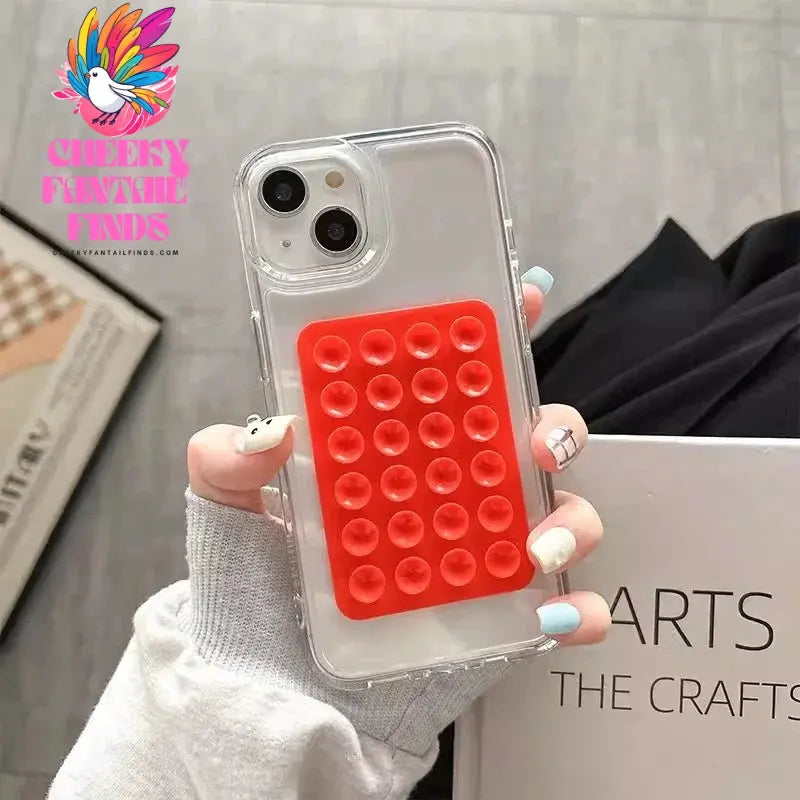 3D Suction Cup Case For iPhone 15 11 12 Pro Max XR X XS 7 8 Plus SE 2020 Case For iPhone 14 13 Pro XS Max Transparent Fundas Cheeky Fantail Finds