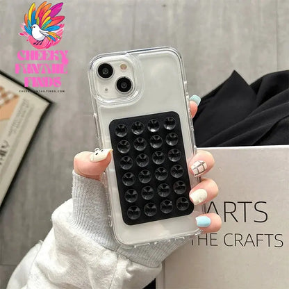 3D Suction Cup Case For iPhone 15 11 12 Pro Max XR X XS 7 8 Plus SE 2020 Case For iPhone 14 13 Pro XS Max Transparent Fundas Cheeky Fantail Finds
