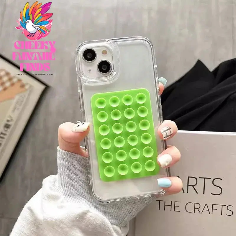 3D Suction Cup Case For iPhone 15 11 12 Pro Max XR X XS 7 8 Plus SE 2020 Case For iPhone 14 13 Pro XS Max Transparent Fundas Cheeky Fantail Finds