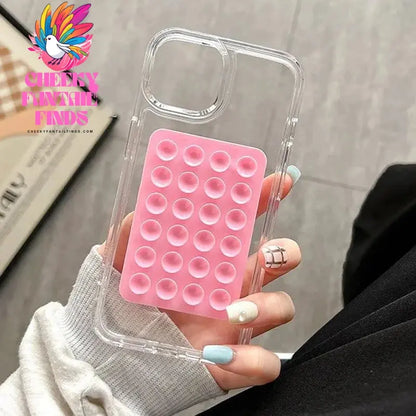 3D Suction Cup Case For iPhone 15 11 12 Pro Max XR X XS 7 8 Plus SE 2020 Case For iPhone 14 13 Pro XS Max Transparent Fundas Cheeky Fantail Finds
