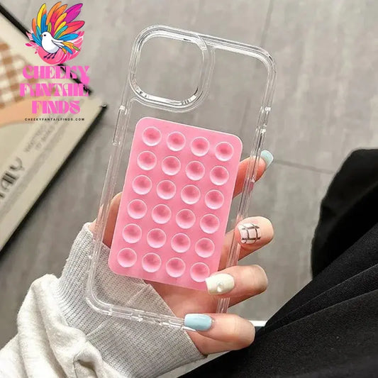 3D Suction Cup Case For iPhone 15 11 12 Pro Max XR X XS 7 8 Plus SE 2020 Case For iPhone 14 13 Pro XS Max Transparent Fundas Cheeky Fantail Finds