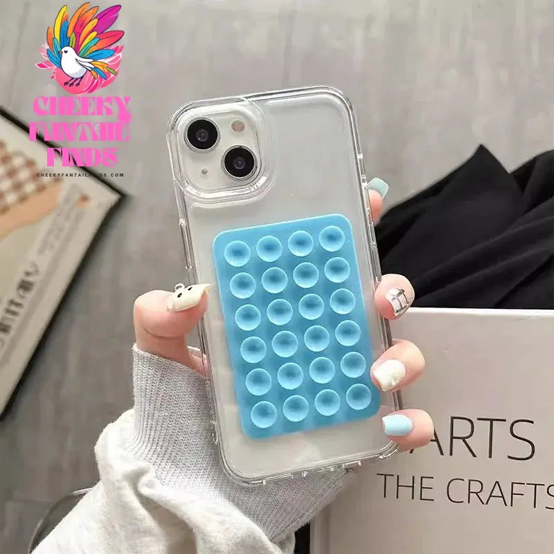 3D Suction Cup Case For iPhone 15 11 12 Pro Max XR X XS 7 8 Plus SE 2020 Case For iPhone 14 13 Pro XS Max Transparent Fundas Cheeky Fantail Finds