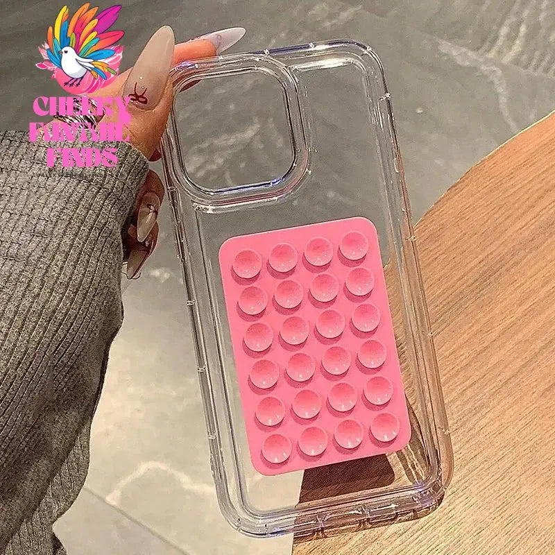 3D Suction Cup Case For iPhone 15 11 12 Pro Max XR X XS 7 8 Plus SE 2020 Case For iPhone 14 13 Pro XS Max Transparent Fundas Cheeky Fantail Finds