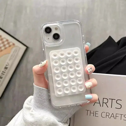 3D Suction Cup Case For iPhone 15 11 12 Pro Max XR X XS 7 8 Plus SE 2020 Case For iPhone 14 13 Pro XS Max Transparent Fundas Cheeky Fantail Finds