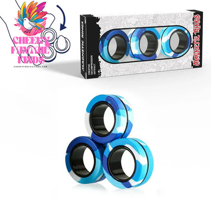 3Pcs Fidget Spinner Magnetic Ring Toys Fingers Magnet Rings ADHD Stress Relief Magical Toys for Adult Kids Anxiety Cheeky Fantail Finds