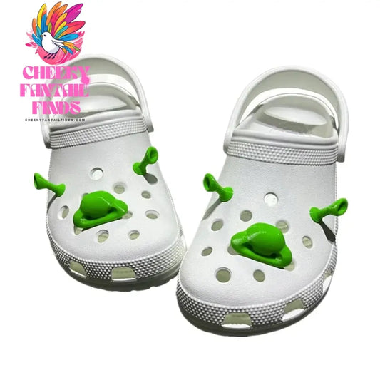 3pcs/set Cartoon Shrek nose ears For Crocs Charms Shoe Charms Decoration DIY Shoe Decoration Charms Party Kids Gifts Cheeky Fantail Finds