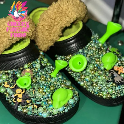 3pcs/set Cartoon Shrek nose ears For Crocs Charms Shoe Charms Decoration DIY Shoe Decoration Charms Party Kids Gifts Cheeky Fantail Finds