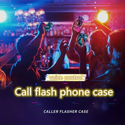 Suitable for iPhone color intelligent voice control call light emitting case LED light phone case 14/14Plus/14Pro/14Pro Max, iPhone 13/13Mini/13Pro/13Pro Max color light emitting bumper shockproof feel frosted anti scratch pr