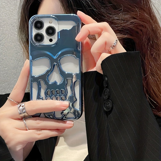 Hollow Skull Mobile Phone Case For IPhone14ProMax Soft Case 14 Protective Cover 14pro For iPhone 13Pro 11 Fashion 13promax Male 13 Female 12 For iPhone 12ProMax Cooling Model 12/11promax/ For iPhone 11