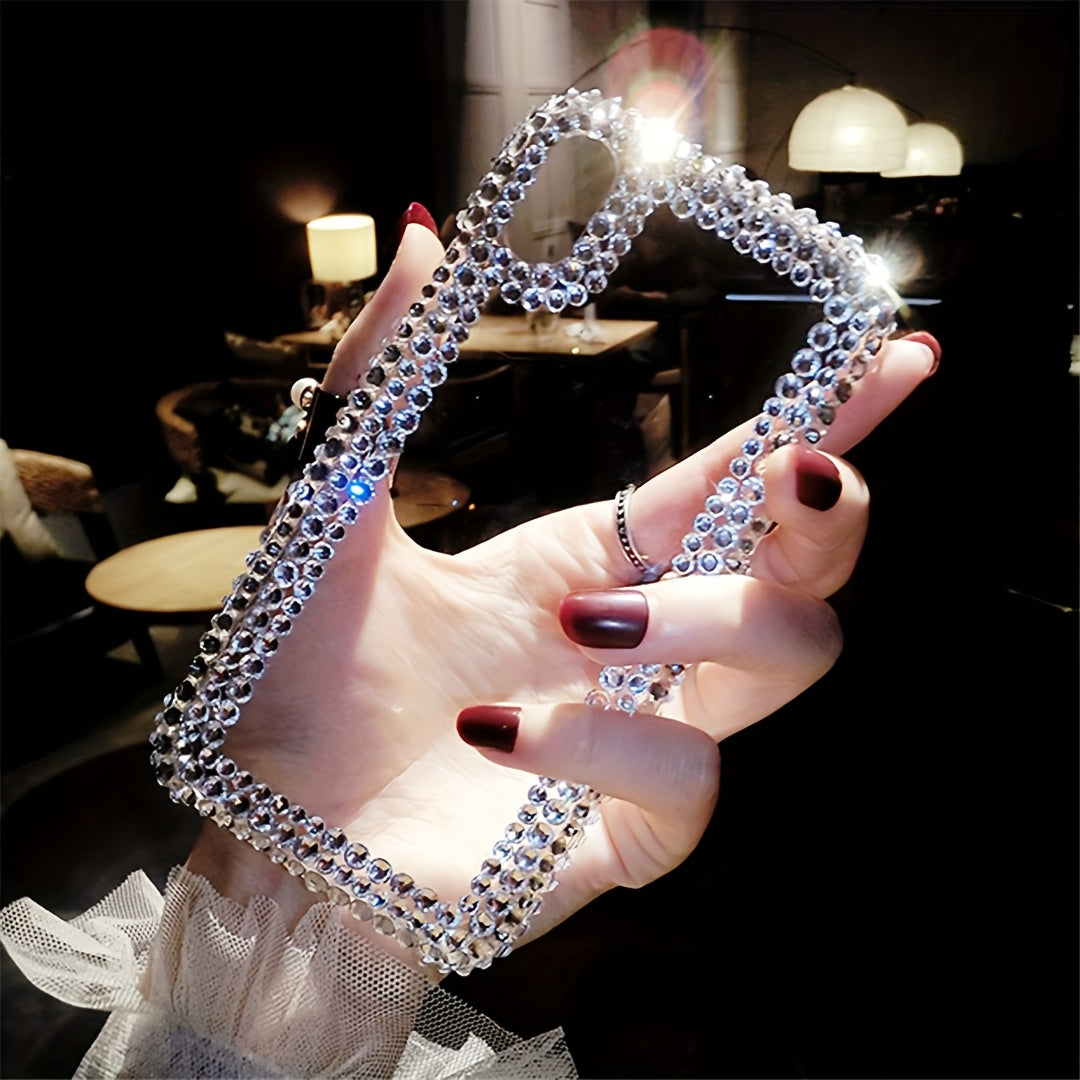 Fashionable And Luxurious Rhinestone Transparent Phone Case For IPhone 15 Pro Max/15/11/12/13/14