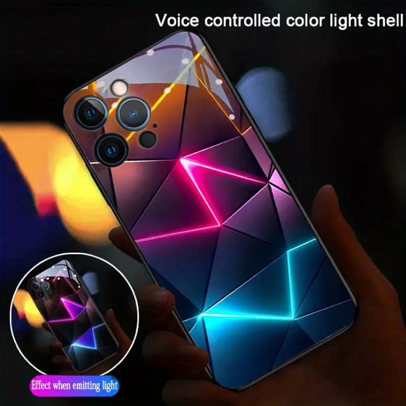 Multi-Color Voice Control To Electric Flashing Phone Case, Protective Case For Apple IPhone 14 13 12 Pro Max Plus