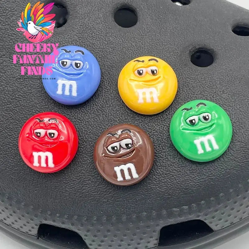 5-11Pcs Funny Letter M Bean Garden Shoe Decorations For Sandal Fit Cute Candy Shoe Charms Pins For Kid's Slippers Accessory Gift Cheeky Fantail Finds