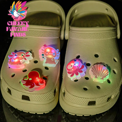 5-20pcs LED Shoe Charms Lighted Unicorns GamePad Football Shoe Decorations Pins for Kids Boys Girls Gifts Sandals Clog Buckles - Cheeky Fantail Finds