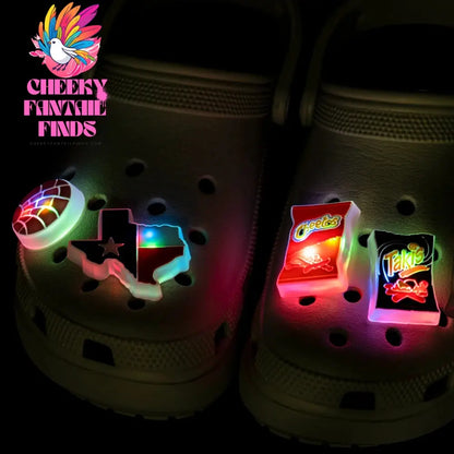 5-20pcs LED Shoe Charms Lighted Unicorns GamePad Football Shoe Decorations Pins for Kids Boys Girls Gifts Sandals Clog Buckles - Cheeky Fantail Finds