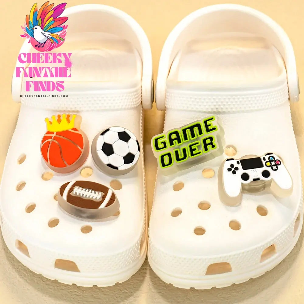 5-20pcs LED Shoe Charms Lighted Unicorns GamePad Football Shoe Decorations Pins for Kids Boys Girls Gifts Sandals Clog Buckles - Cheeky Fantail Finds