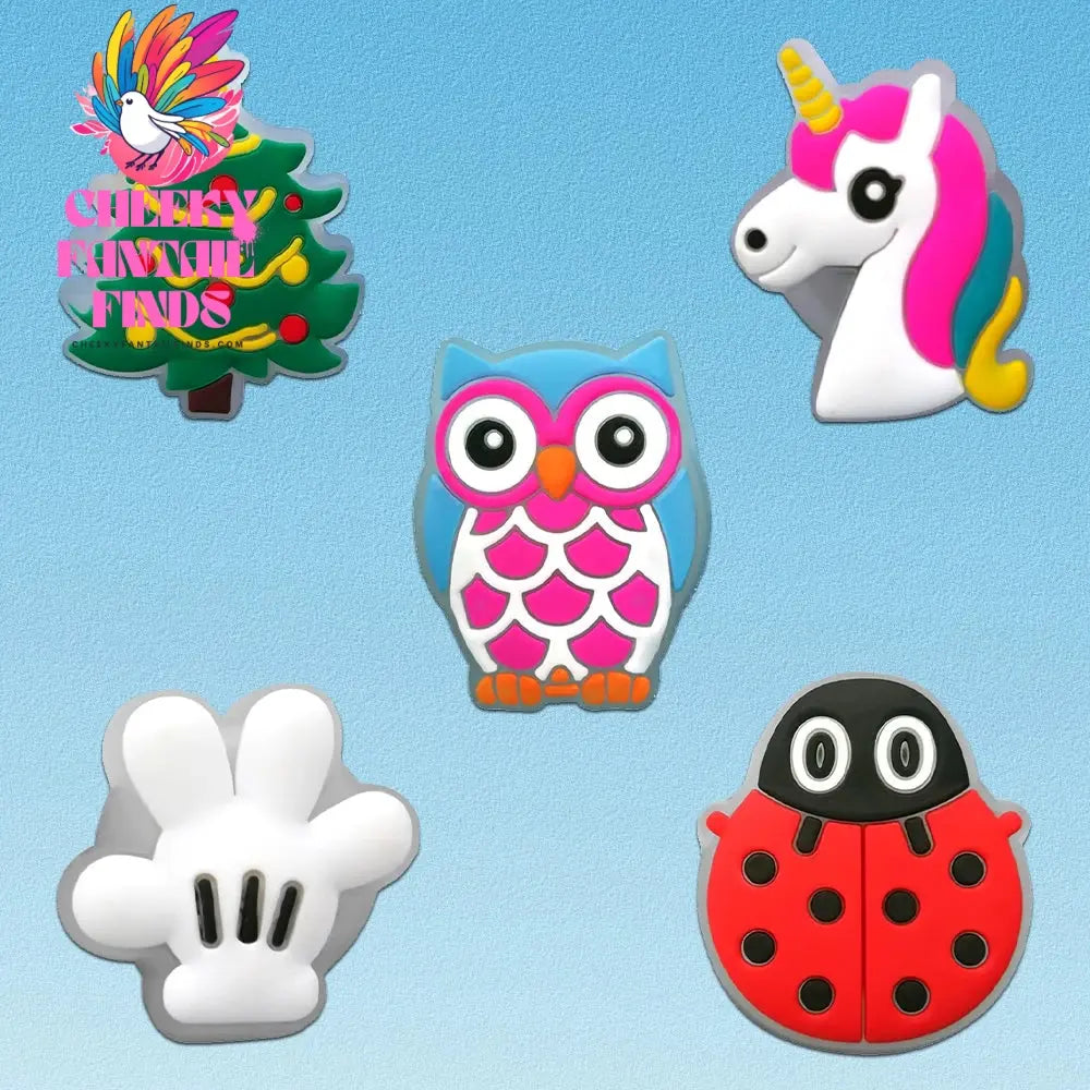 5-20pcs LED Shoe Charms Lighted Unicorns GamePad Football Shoe Decorations Pins for Kids Boys Girls Gifts Sandals Clog Buckles - Cheeky Fantail Finds