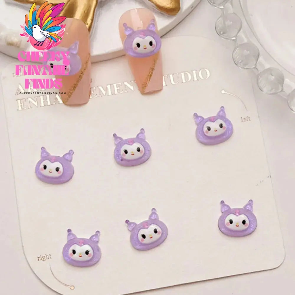 50Pcs Sanrio Cute Cartoon Nail Charms - Kuromi, Melody, Cinnamoroll & Pochacco 3D Resin Decorations for DIY Manicure Phone Cases Cheeky Fantail Finds