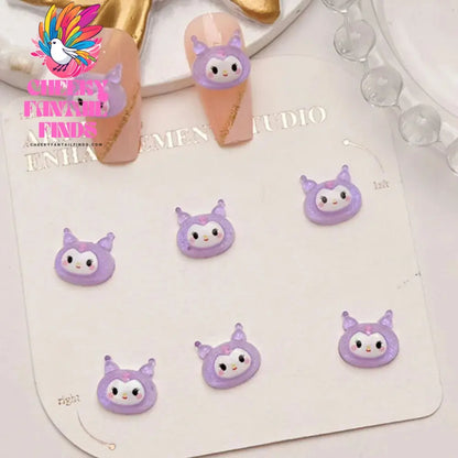 50Pcs Sanrio Cute Cartoon Nail Charms - Kuromi, Melody, Cinnamoroll & Pochacco 3D Resin Decorations for DIY Manicure Phone Cases Cheeky Fantail Finds