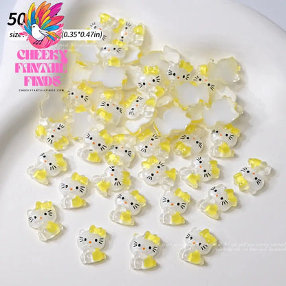50Pcs Sanrio Cute Cartoon Nail Charms - Kuromi, Melody, Cinnamoroll & Pochacco 3D Resin Decorations for DIY Manicure Phone Cases Cheeky Fantail Finds