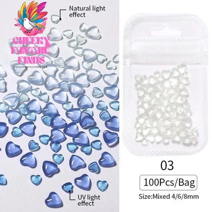 50pcs Jelly Light Variation Rose Moon Butterfly Handmade New Year Charms Nails Accessories Manicure Nail Art Charms Supplies Cheeky Fantail Finds