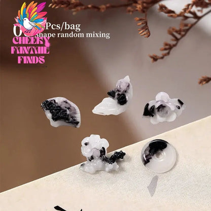 50pcs Jelly Light Variation Rose Moon Butterfly Handmade New Year Charms Nails Accessories Manicure Nail Art Charms Supplies Cheeky Fantail Finds