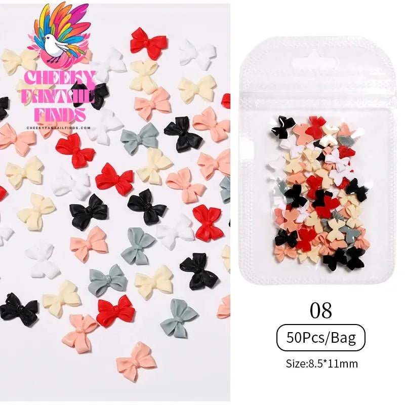 50pcs Jelly Light Variation Rose Moon Butterfly Handmade New Year Charms Nails Accessories Manicure Nail Art Charms Supplies Cheeky Fantail Finds
