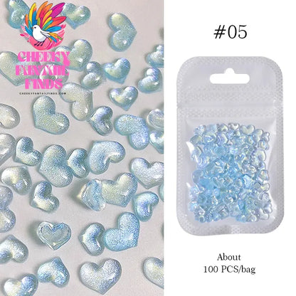 50pcs Jelly Light Variation Rose Moon Butterfly Handmade New Year Charms Nails Accessories Manicure Nail Art Charms Supplies Cheeky Fantail Finds