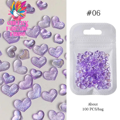 50pcs Jelly Light Variation Rose Moon Butterfly Handmade New Year Charms Nails Accessories Manicure Nail Art Charms Supplies Cheeky Fantail Finds