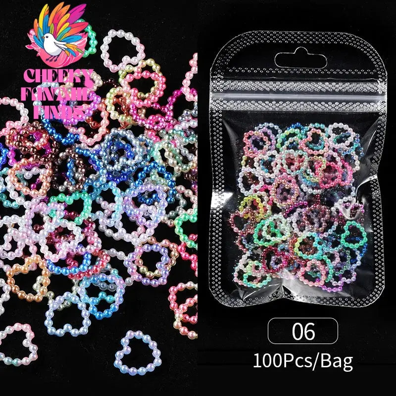50pcs Jelly Light Variation Rose Moon Butterfly Handmade New Year Charms Nails Accessories Manicure Nail Art Charms Supplies Cheeky Fantail Finds