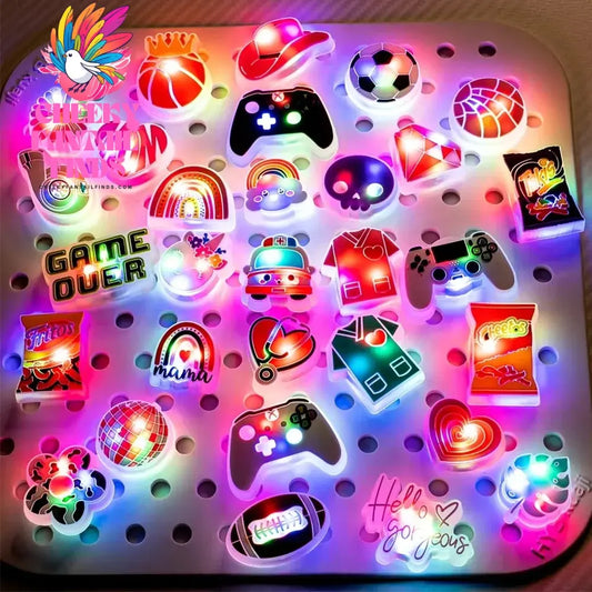 5pcs LED Shoe Charms for Kids Luminous Duck Cat Gamepad Pink Cat Shoe Accessories Pins Women Men Fashion Buckle Shoe Decoration - Cheeky Fantail Finds