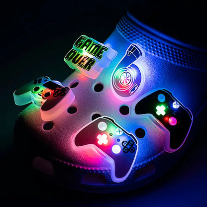 5pcs LED Shoe Charms for Kids Luminous Duck Cat Gamepad Pink Cat Shoe Accessories Pins Women Men Fashion Buckle Shoe Decoration - Cheeky Fantail Finds