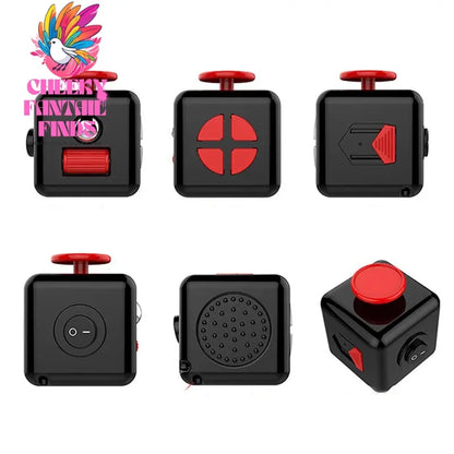 6/12 Sides Cube Decompression Toy Rainbow Stress Relief Autism ADHD OCD Anxiety Sensory Toys Fingertip Desk Toy for Kids Adult Cheeky Fantail Finds