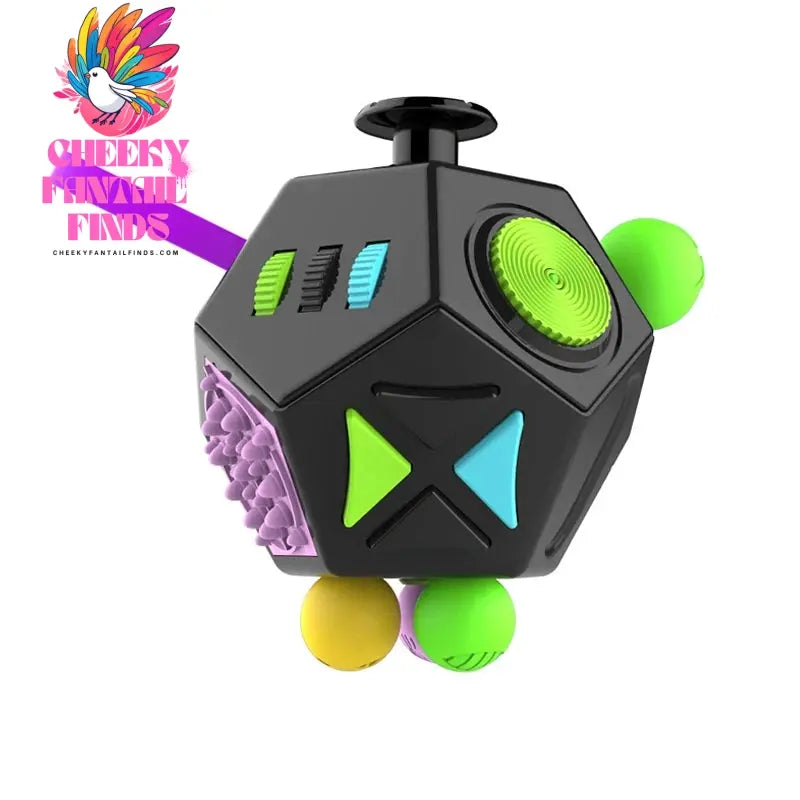 6/12 Sides Cube Decompression Toy Rainbow Stress Relief Autism ADHD OCD Anxiety Sensory Toys Fingertip Desk Toy for Kids Adult Cheeky Fantail Finds