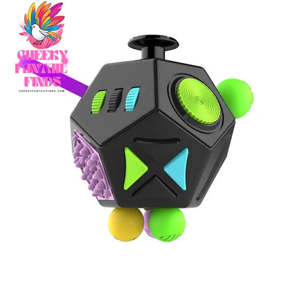 6/12 Sides Cube Decompression Toy Rainbow Stress Relief Autism ADHD OCD Anxiety Sensory Toys Fingertip Desk Toy for Kids Adult Cheeky Fantail Finds