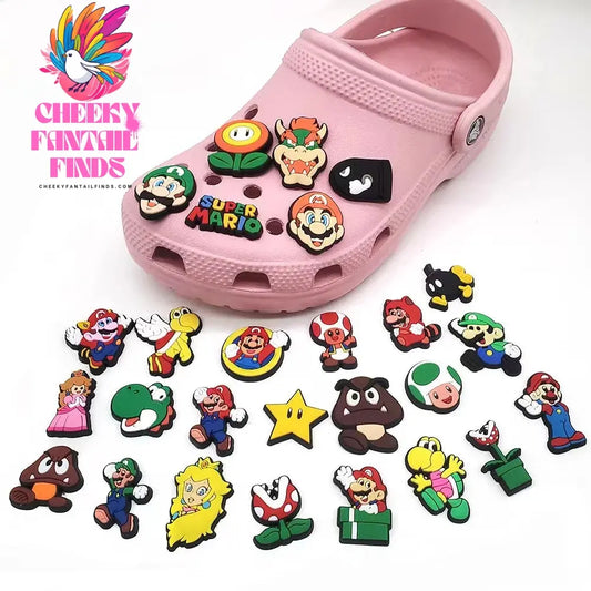 6/27pcs Cartoon Anime  Shoe Charms Shoe Buckle Decoration Children's Favorite Party Gifts Holiday Gifts Sandals Accessories Cheeky Fantail Finds