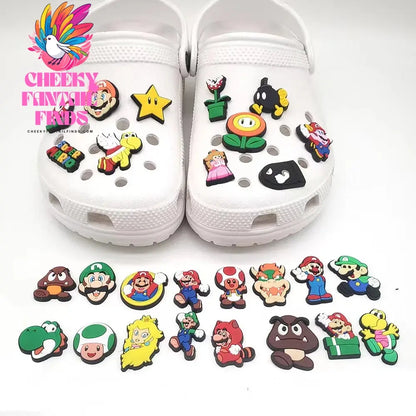 6/27pcs Cartoon Anime  Shoe Charms Shoe Buckle Decoration Children's Favorite Party Gifts Holiday Gifts Sandals Accessories Cheeky Fantail Finds