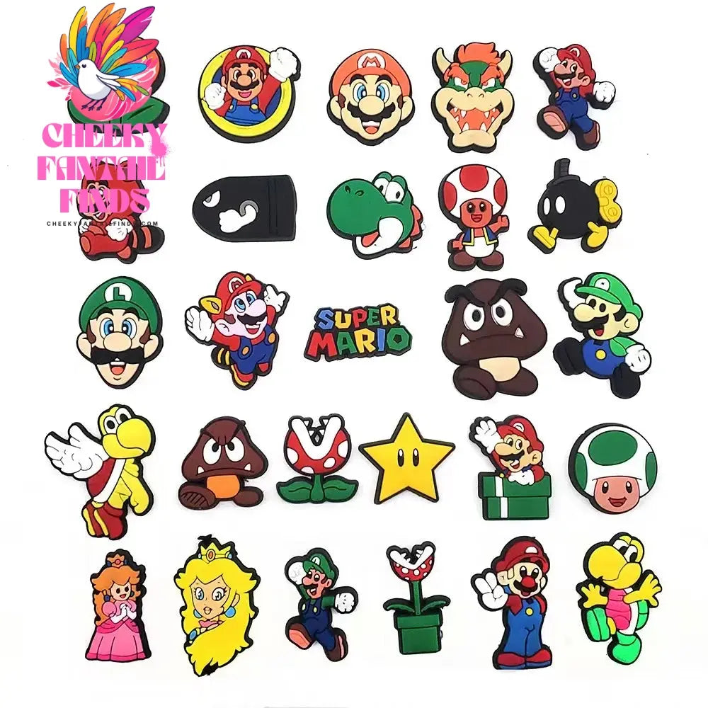 6/27pcs Cartoon Anime  Shoe Charms Shoe Buckle Decoration Children's Favorite Party Gifts Holiday Gifts Sandals Accessories Cheeky Fantail Finds