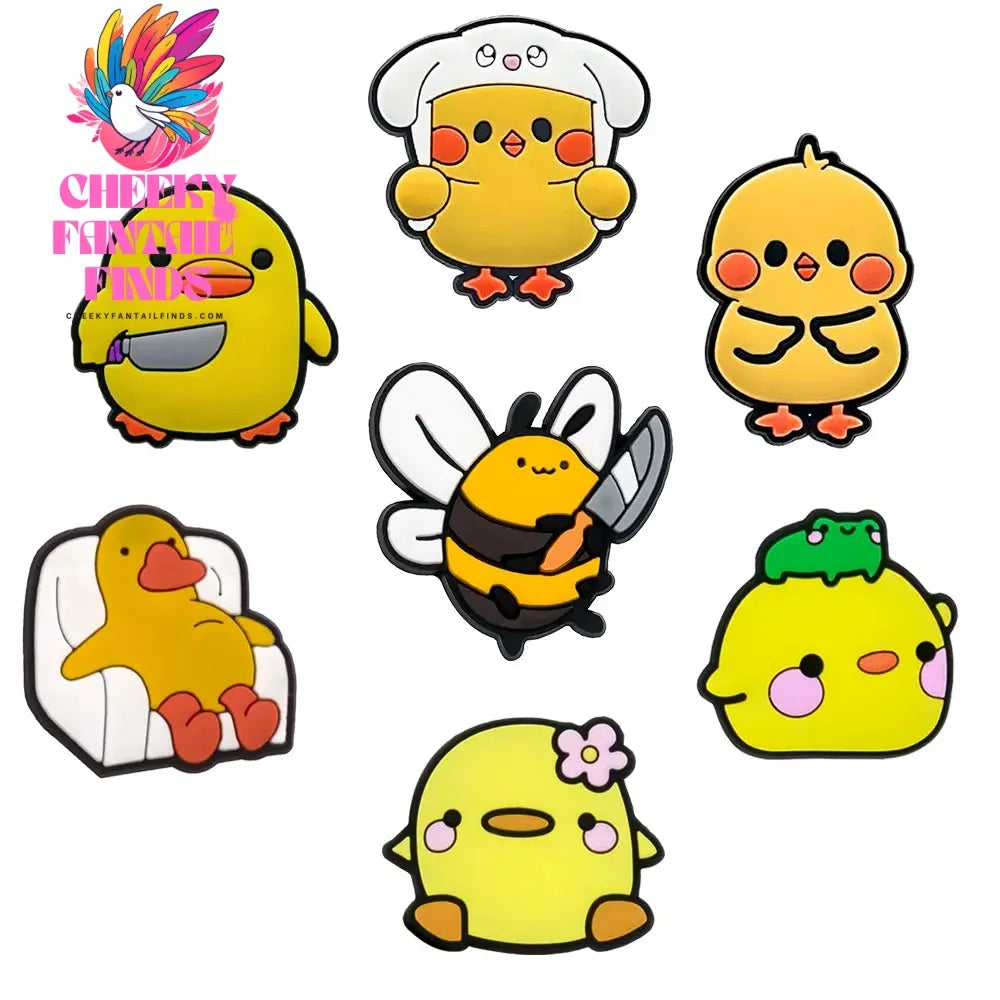 6-9PCS PVC Cute Animals Shoe Charms for Kids Cat Salamander Balloon Dog Unicorn Shoe Decorations Pins  Clogs Buckles Accessories Cheeky Fantail Finds