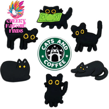 6-9PCS PVC Cute Animals Shoe Charms for Kids Cat Salamander Balloon Dog Unicorn Shoe Decorations Pins  Clogs Buckles Accessories Cheeky Fantail Finds
