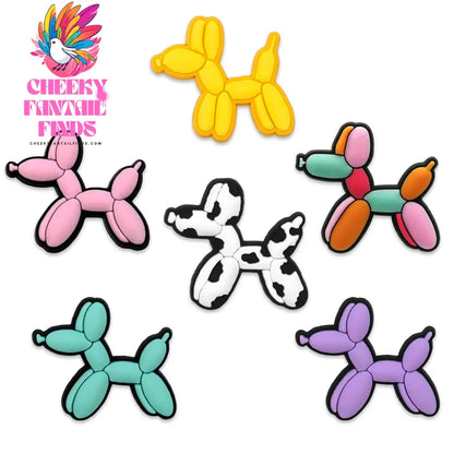 6-9PCS PVC Cute Animals Shoe Charms for Kids Cat Salamander Balloon Dog Unicorn Shoe Decorations Pins  Clogs Buckles Accessories Cheeky Fantail Finds