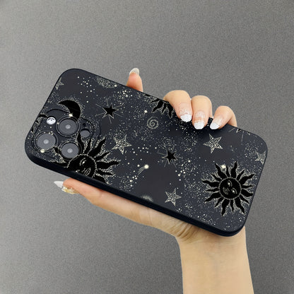 Universal Fit Imitation Star Sky Graphic TPU Soft Phone Case for iPhone 14/13/12/11 Series, Including Plus and Pro Models, with Shock-Absorbing Protection and Vibrant Graphic Design