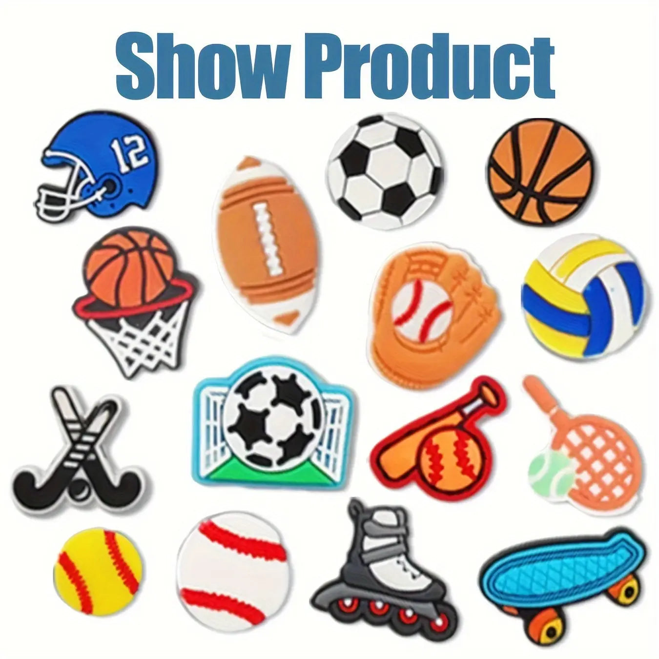 77pcs Game Series Mix, Game Console, Ball, Joystick, Basketball, English Phrase, Skateboard Shoe Charms for DIY Accessories Party Favors Cheeky Fantail Finds