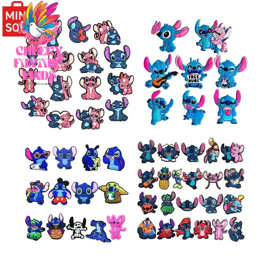 8-22Pcs Stitch Shoe Charms Cartoon DIY Shoes Accessories For Clogs Sandals Decorations  X-mas Gifts - Cheeky Fantail Finds